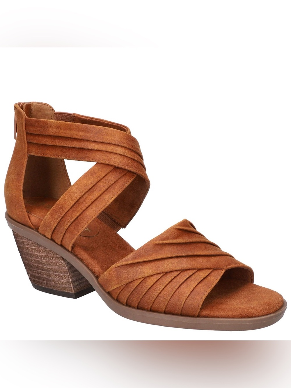 Bella Vita Quinnell Women's Sandal Size 8M Brown Tan Block Heel New In Box